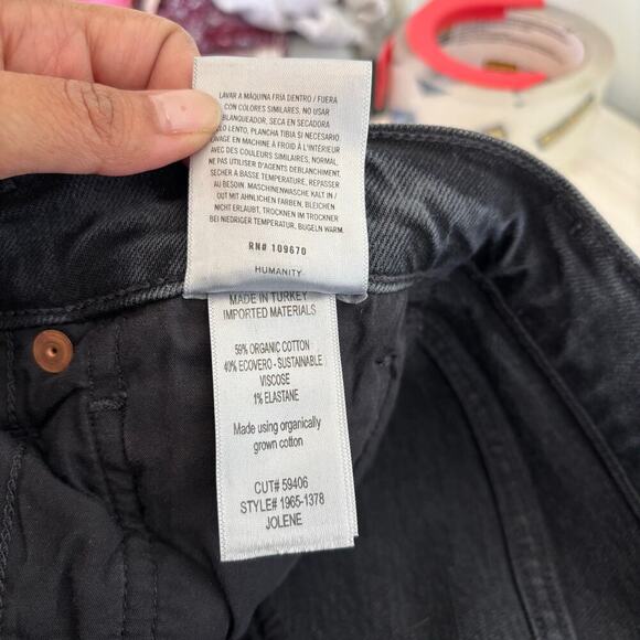 Citizens of Humanity Jolene Straight Jean Size 28 Distressed High Rise Dark Wash - Picture 15 of 15